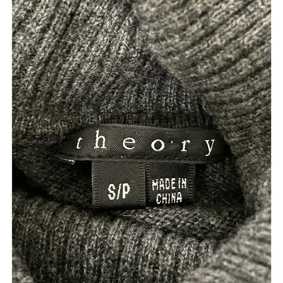 Theory Ursell Risk Dress Gray & Plaid Small Cashmere Wool Preppy Acadamia - Picture 8 of 11